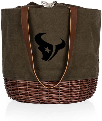 Picnic Time Houston Texans Coronado Canvas and Willow Basket Tote