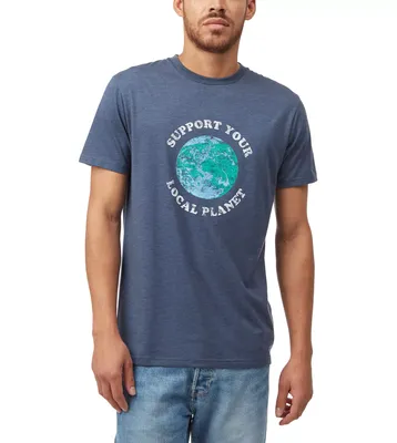 tentree Men's Support Planet Short Sleeve Graphic T-Shirt