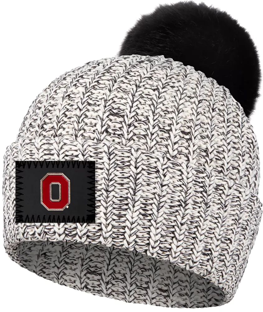 Love Your Melon Ohio State Buckeyes Gray Speckled Pom Knit Beanie