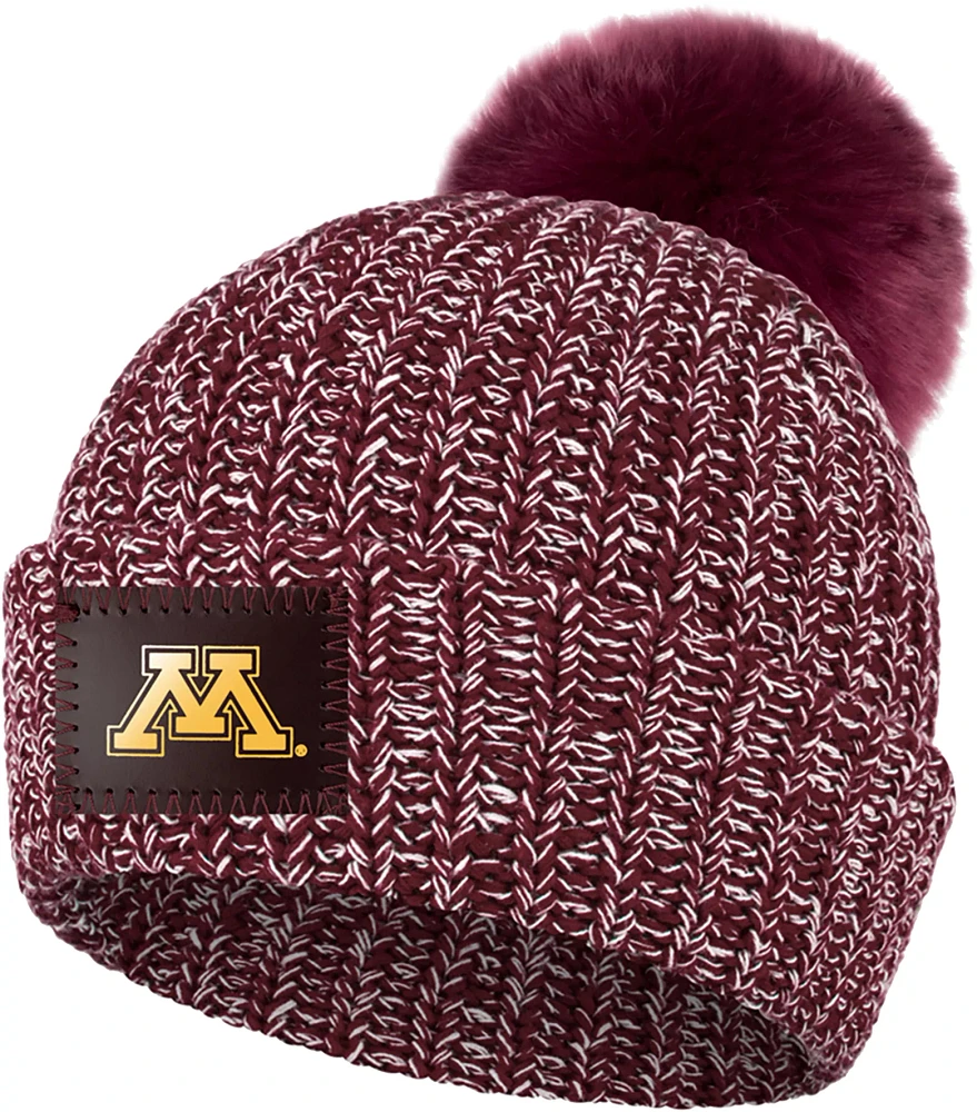 Love Your Melon Minnesota Golden Gophers Maroon Speckled Pom Knit Beanie