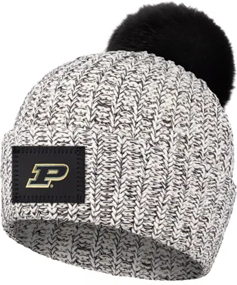 Love Your Melon Purdue Boilermakers Grey Speckled Pom Knit Beanie
