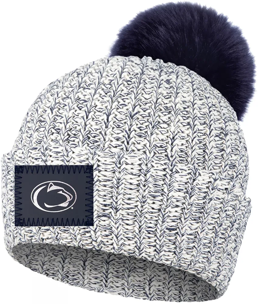 Love Your Melon Penn State Nittany Lions Grey Speckled Pom Knit Beanie