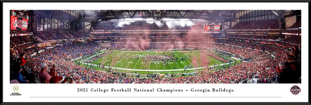 Blakeway Panoramas Georgia Bulldogs 2022 NCAA College Football Champions Standard Framed Picture