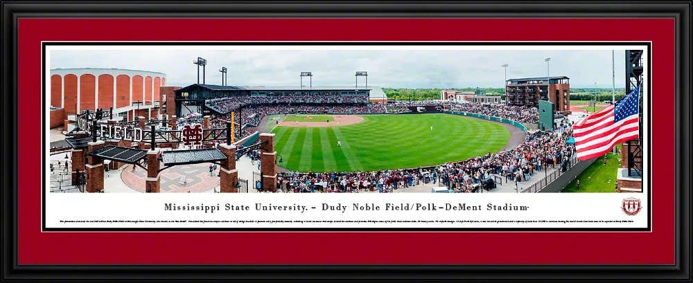 Blakeway Panoramas Mississippi State Bulldogs Deluxe Framed Picture