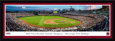 Blakeway Panoramas Mississippi State Bulldogs 2021 NCAA College Baseball Champions Select Framed Picture