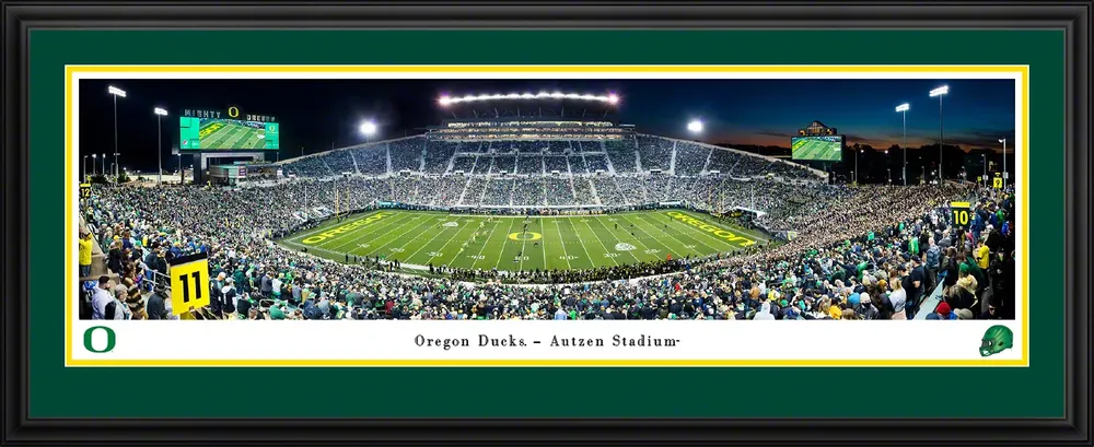 Blakeway Panoramas Oregon Ducks Deluxe Framed Picture