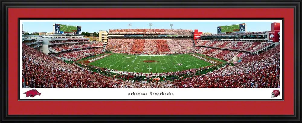 Blakeway Panoramas Arkansas Razorbacks Deluxe Framed Picture