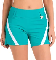 SwishDish Women's Charlotte Teal Golf Shorts