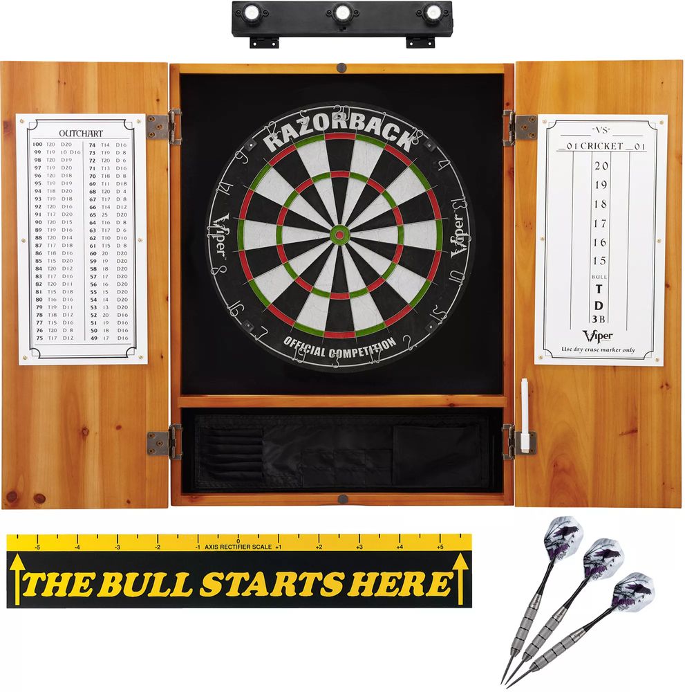 Apt ontvangen Graan Dick's Sporting Goods Viper Razorback Sisal Dartboard Bundle With  Metropolitan Oak Cabinet | Connecticut Post Mall