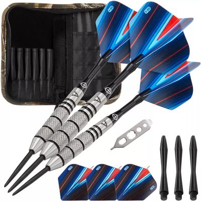 Viper Sidewinder 21 Gram Tungsten Steel Tip Darts and Dart Case Bundle