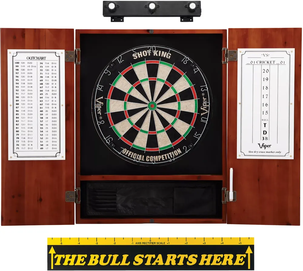 Viper Shot King Sisal Dartboard, Cabinet