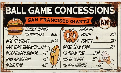 Open Road San Francisco Giants Concessions Sign