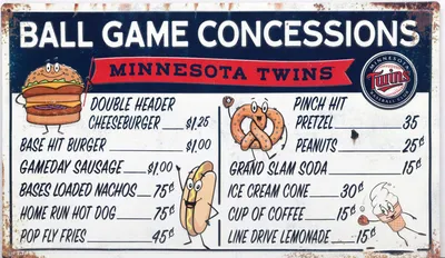 Open Road Minnesota Twins Concessions Sign