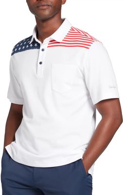 Walter Hagen Men's Perfect 11 USA Stars and Stripes Cotton Golf Polo