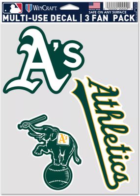 WinCraft Oakland Athletics 3-Pack Decal