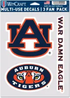 WinCraft Auburn Tigers 3 Pack Fan Decal