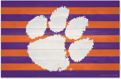 WinCraft Clemson Tigers 11x17 Wood Americana Sign