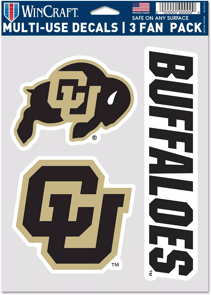 WinCraft Colorado Buffaloes 3 Pack Fan Decal