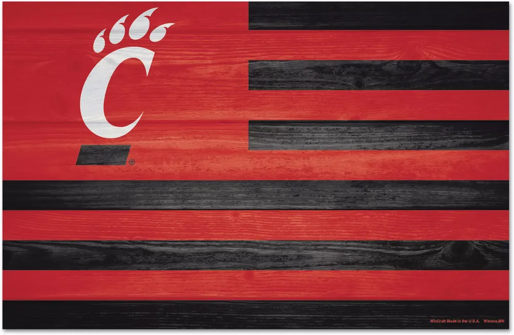 WinCraft Cincinnati Bearcats 11x17 Wood Americana Sign