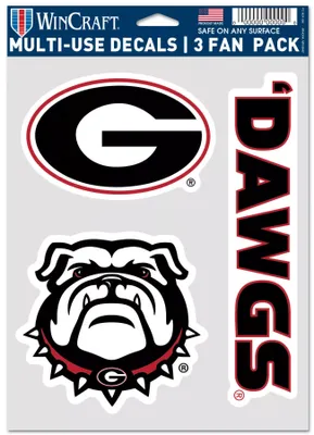 WinCraft Georgia Bulldogs 3pk Decal