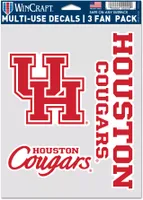 WinCraft Houston Cougars 3 Pack Fan Decal