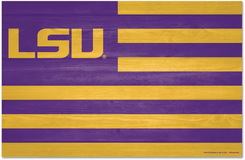 WinCraft LSU Tigers 11x17 Wood Americana Sign