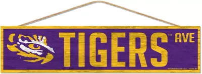 WinCraft LSU Tigers 4x17 Wood Rope Sign