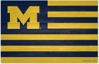 WinCraft Michigan Wolverines 11x17 Wood Americana Sign