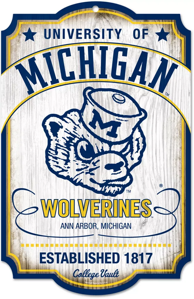 WinCraft Michigan Wolverines 11x17 Retro Sign