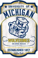 WinCraft Michigan Wolverines 11x17 Retro Sign