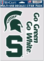 WinCraft Michigan State Spartans 3 Pack Fan Decal