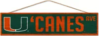 WinCraft Miami Hurricanes 4x17 Wood Rope Sign