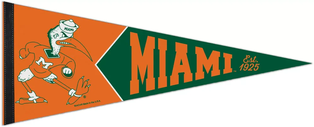 WinCraft Miami Hurricanes Retro Pennant