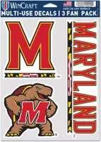 WinCraft Maryland Terrapins 3 Pack Fan Decal