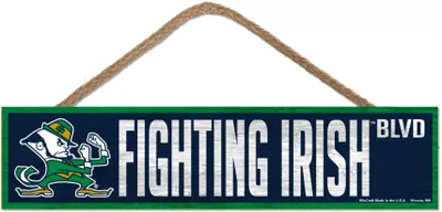 WinCraft Notre Dame Fighting Irish 4x17 Wood Rope Sign