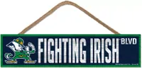 WinCraft Notre Dame Fighting Irish 4x17 Wood Rope Sign