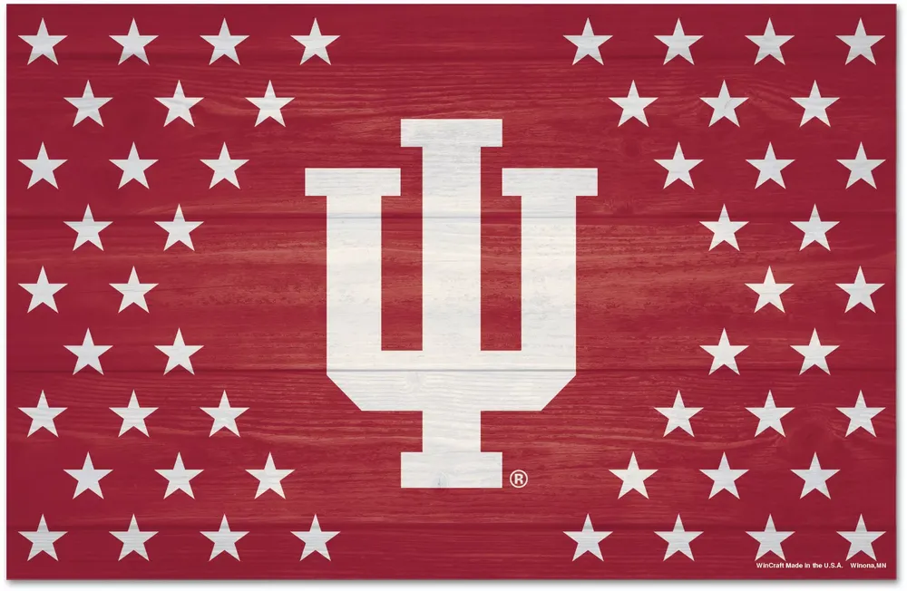 WinCraft Indiana Hoosiers 11x17 Wood Americana Sign