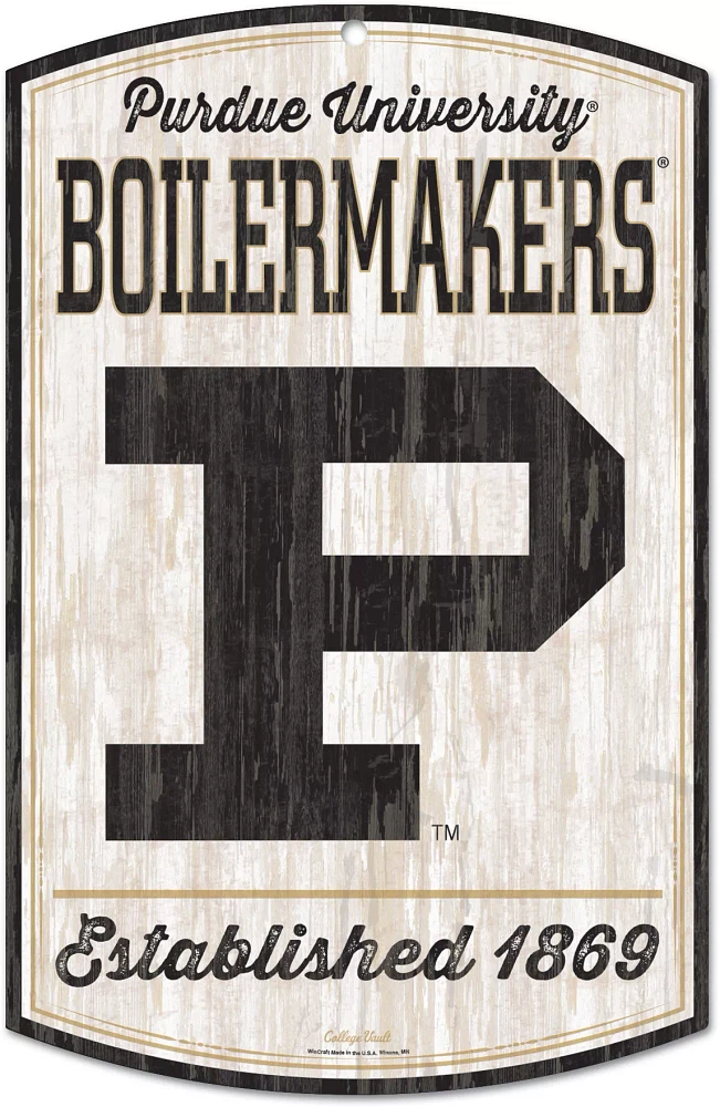 WinCraft Purdue Boilermakers 11x17 Retro Sign