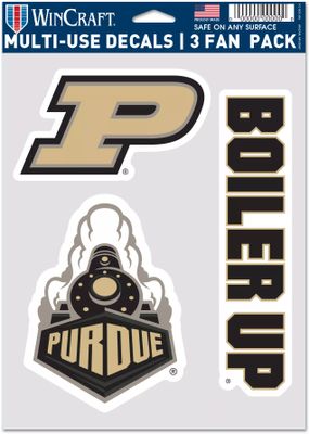 WinCraft Purdue Boilermakers 3 Pack Fan Decal