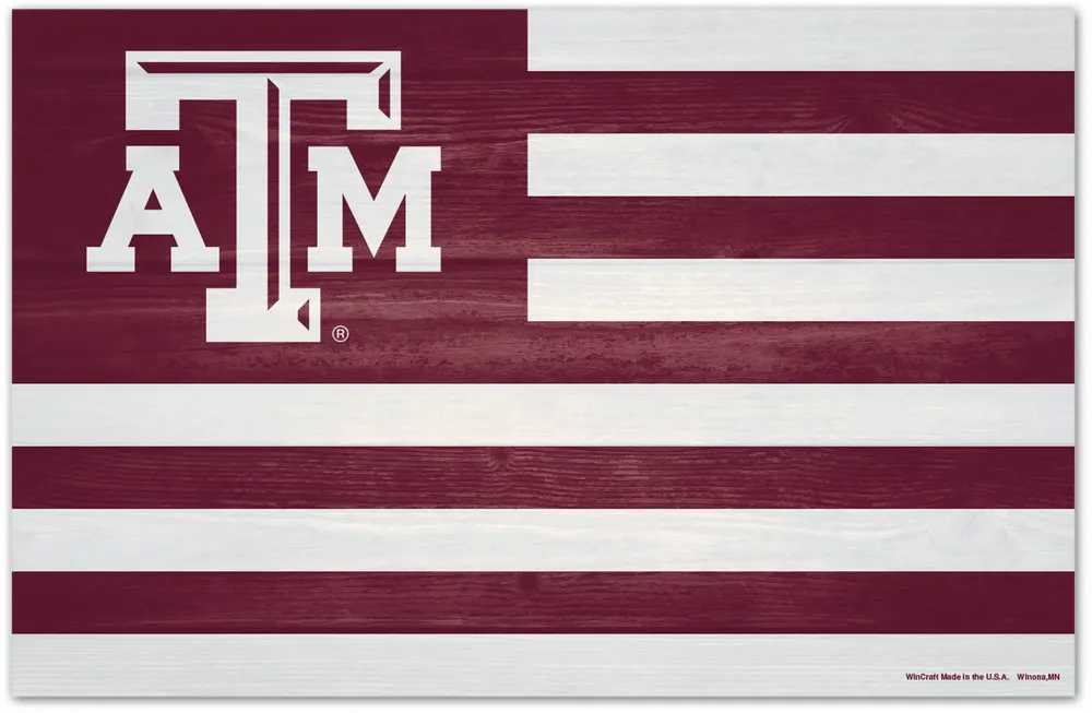 WinCraft Texas A&M Aggies 11x17 Wood Americana Sign