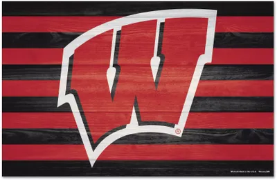 WinCraft Wisconsin Badgers 11x17 Wood Americana Sign