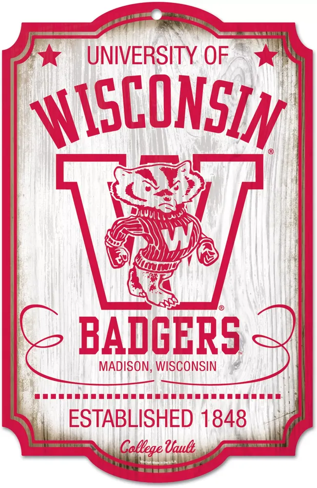 WinCraft Wisconsin Badgers 11x17 Retro Sign