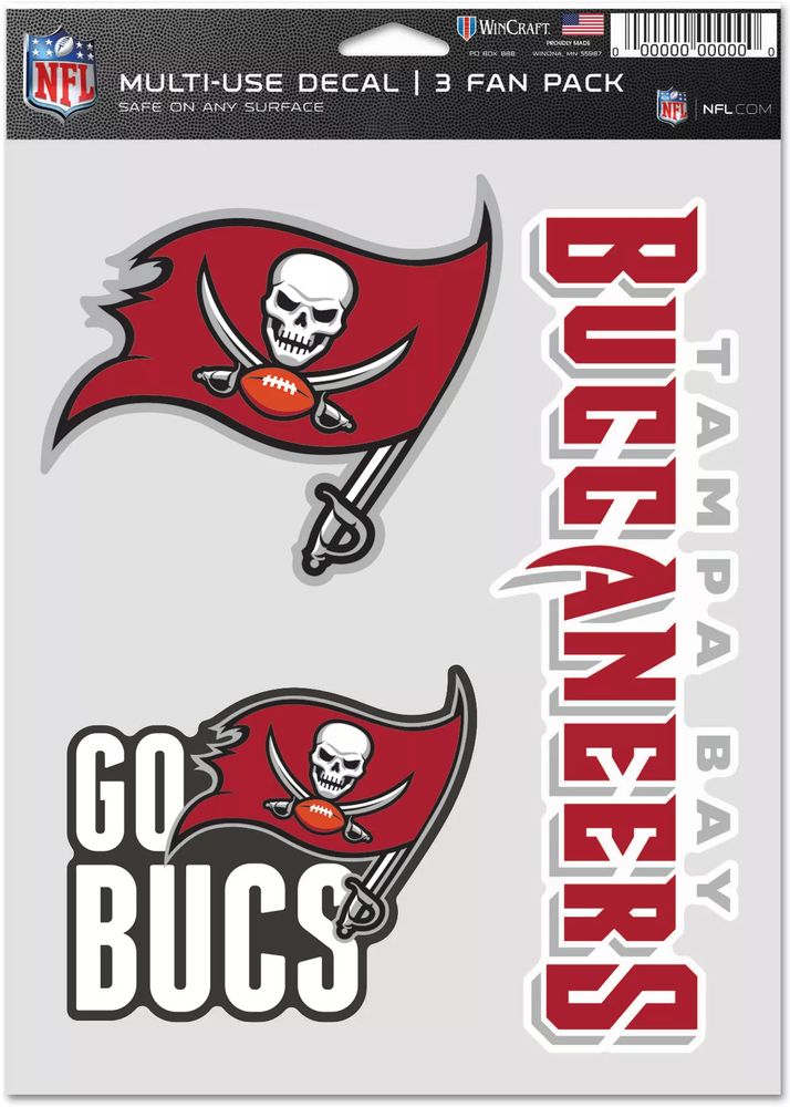 WinCraft Tampa Bay Buccaneers 3-Pack Fan Decal