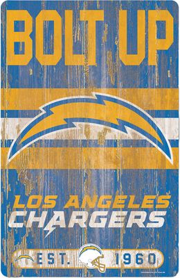 WinCraft Los Angeles Chargers 11'' x 17'' Slogan Sign