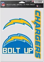 WinCraft Los Angeles Chargers 3-Pack Fan Decal