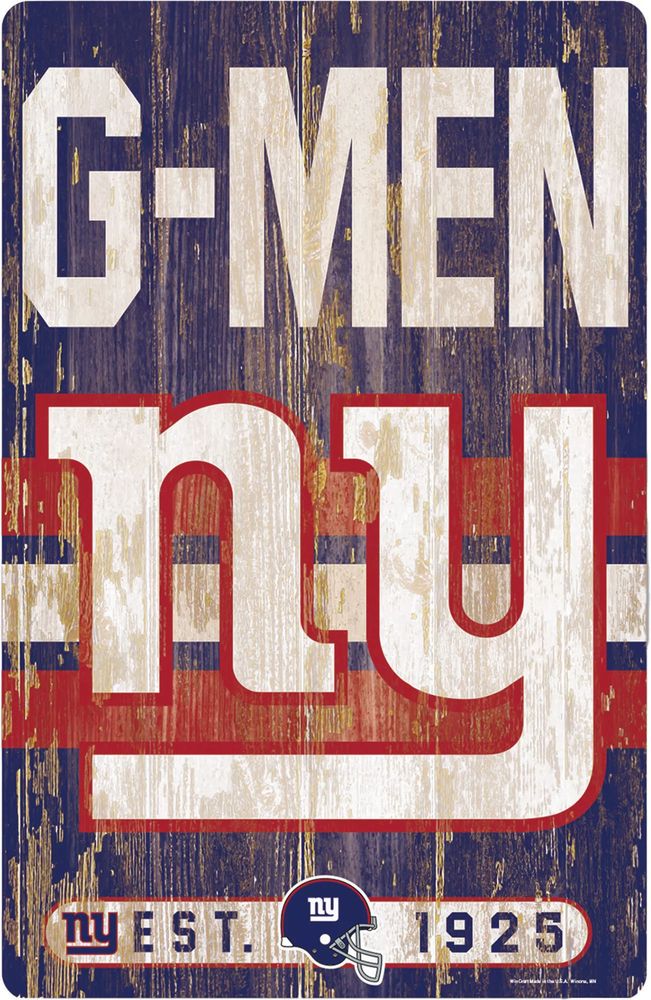 Dick's Sporting Goods WinCraft New York Giants 11'' x 17'' Slogan Sign