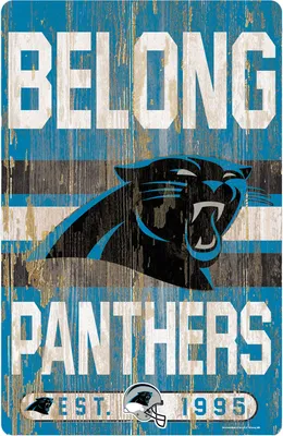 WinCraft Carolina Panthers 11'' x 17'' Slogan Sign