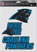 WinCraft Carolina Panthers 3-Pack Fan Decal