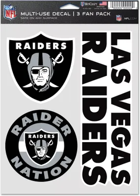 WinCraft Las Vegas Raiders 3-Pack Fan Decal