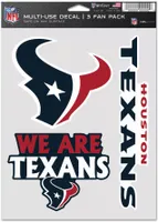 WinCraft Houston Texans 3-Pack Fan Decal